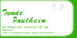 tunde paulheim business card